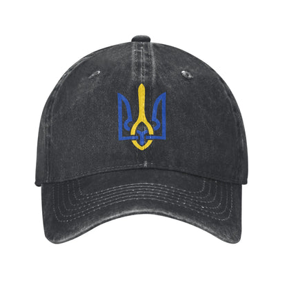 Ukrainian Coat Of Arms Washed Baseball Cap