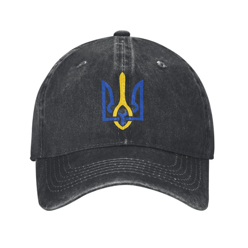 Ukrainian Coat Of Arms Washed Baseball Cap