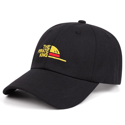 The Pirate King Letter Embroidery Vintage Distressed Baseball Caps