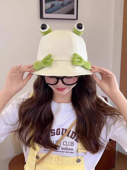 2024 New Cute Big Eyes Frog Bucket Hats