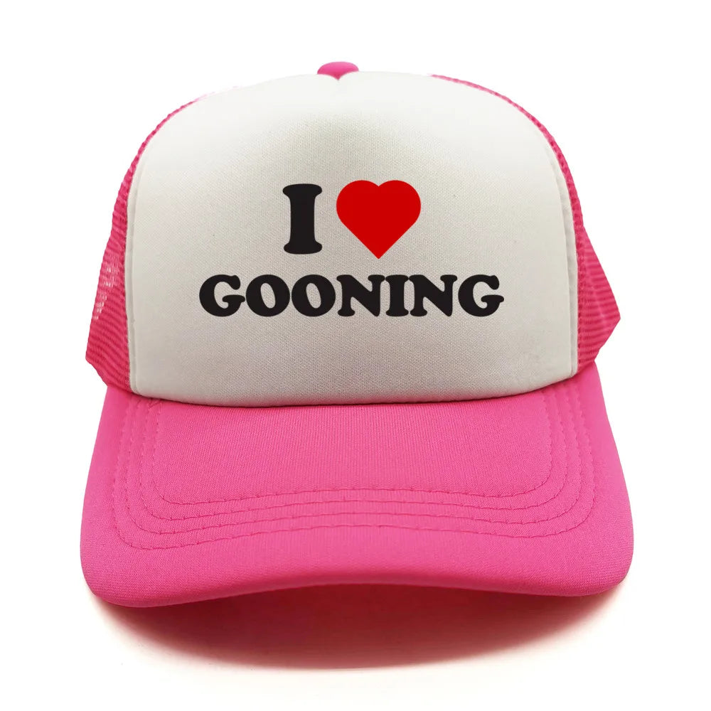 Funny I Love Gooning Baseball Caps Cool Summer Men Mesh Net Hat