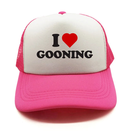 Funny I Love Gooning Baseball Caps Cool Summer Men Mesh Net Hat