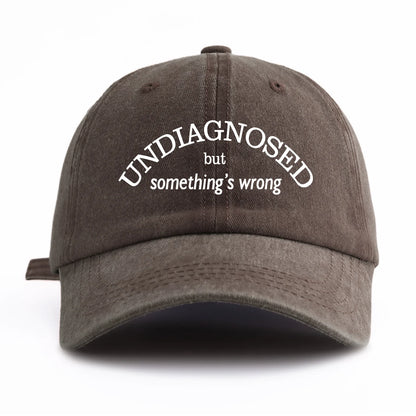 SOMETHING WRONG Print Washed Baseball Cap For Adults