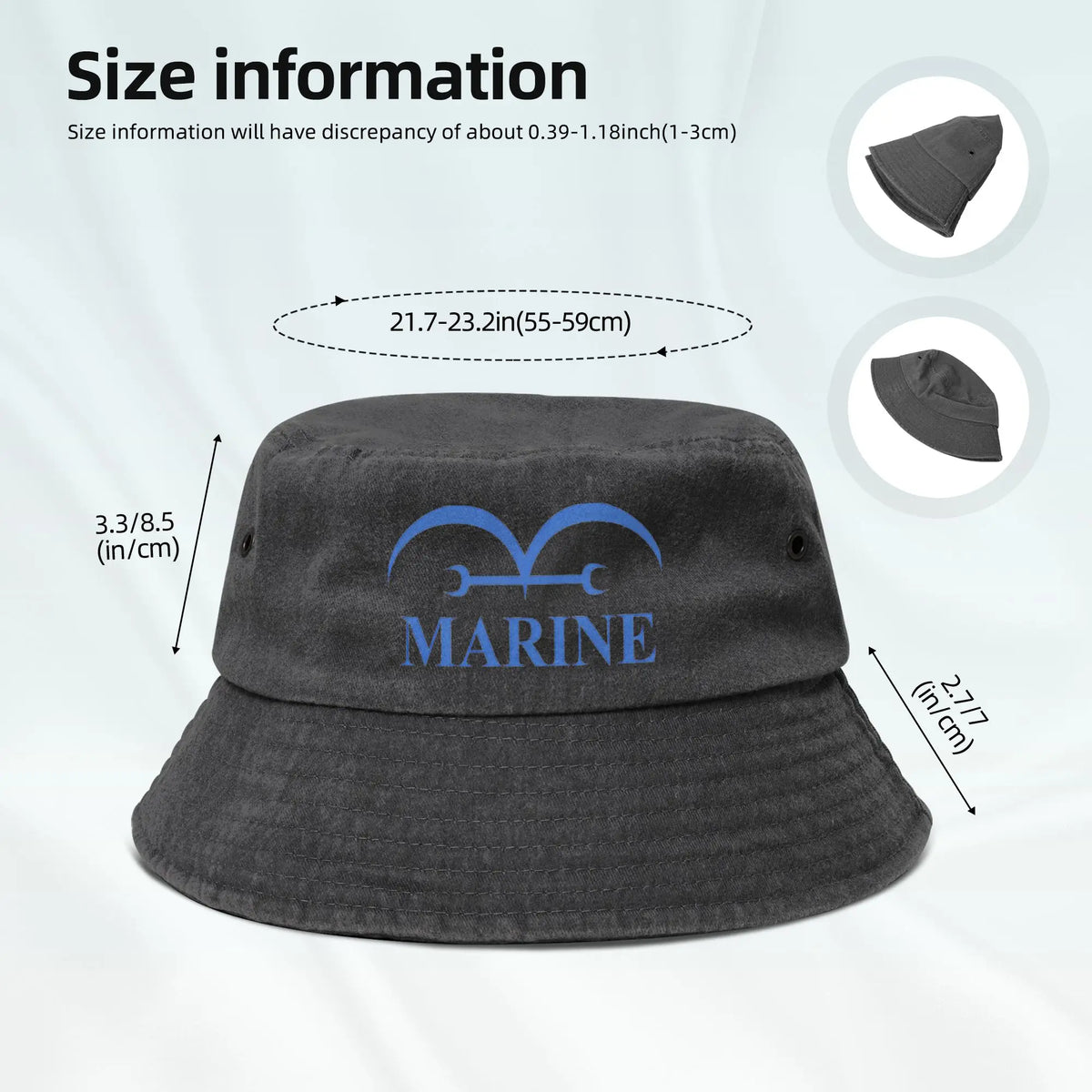 Marine One Piece Manga Bucket Hat