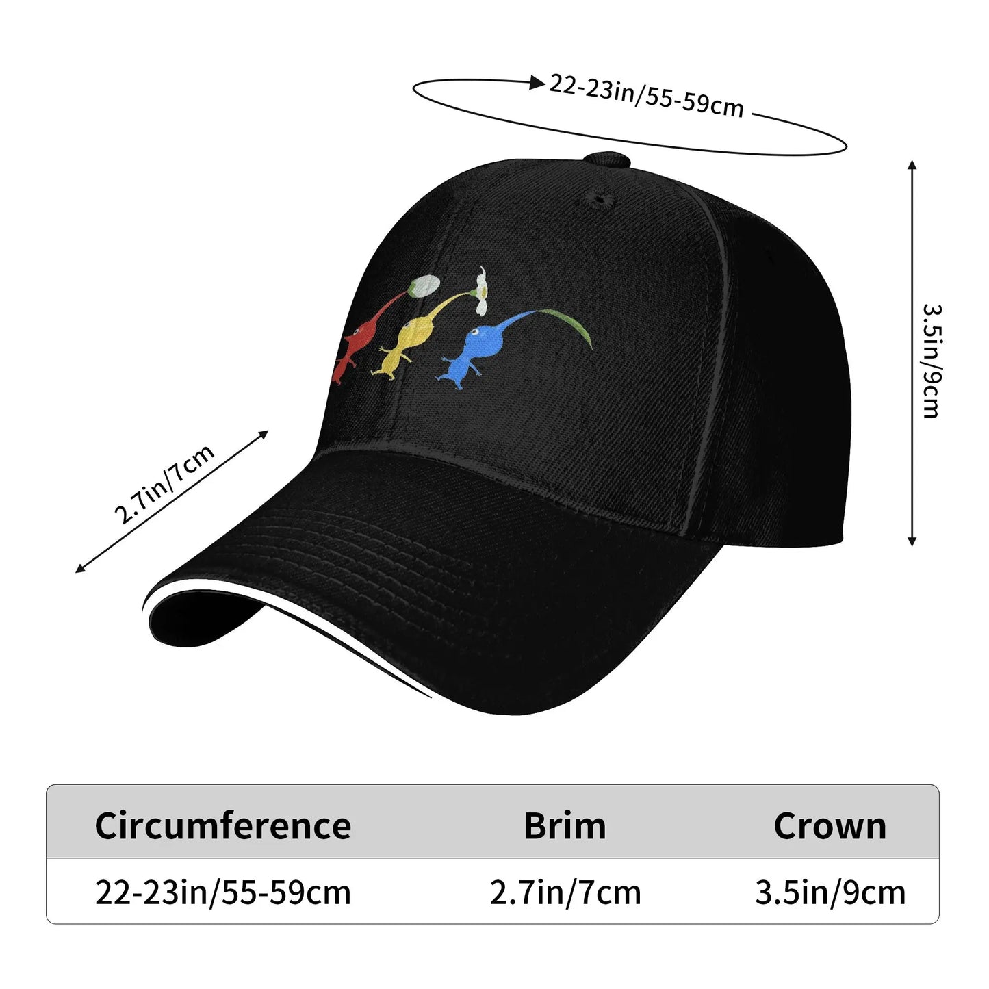 Pikmin Running Baseball Caps