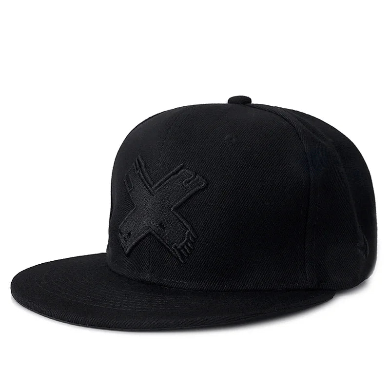 Letter X Snapback Hip Hop Men's