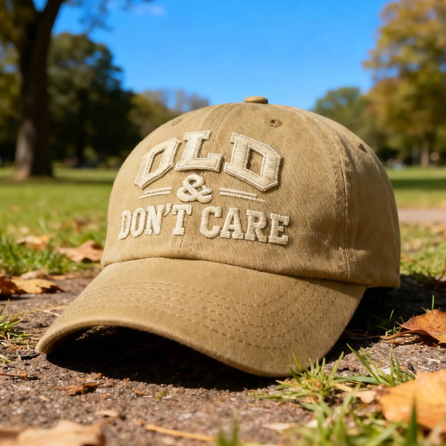 Cotton Baseball Hat Soft Vintage Old And Don'T Care Baseball Cap