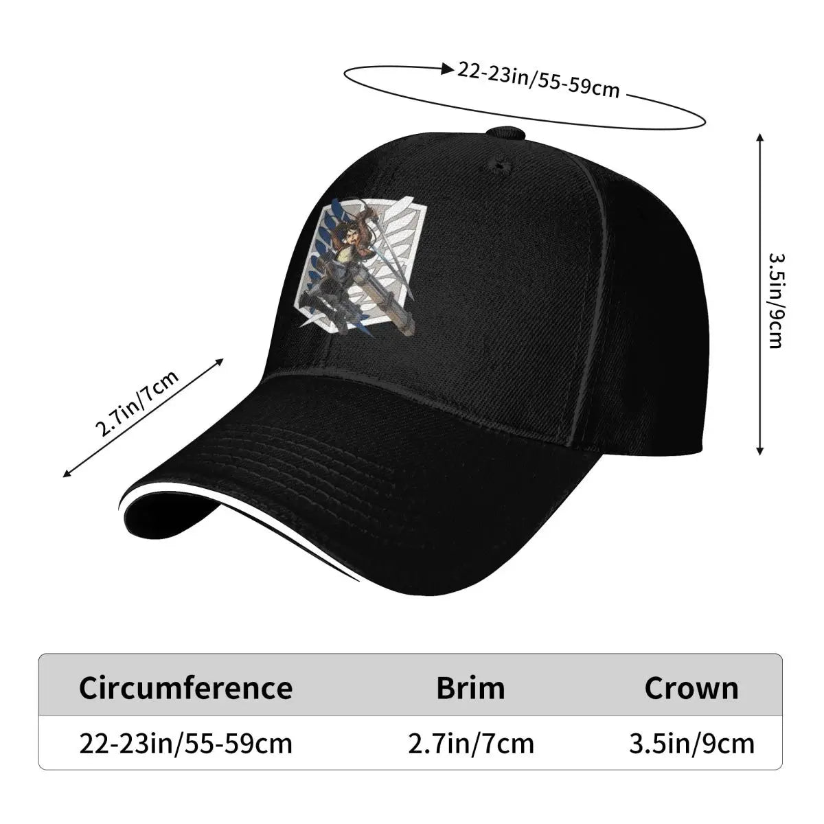 Attack On Titan Anime Logo Cap Fashion Casual Baseball Caps