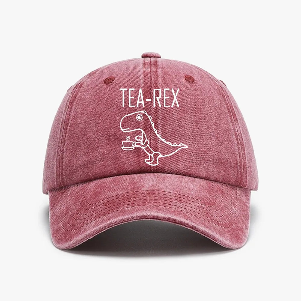 Tea Rex Cap Funny Graphic Dinosaur Cute Baseball Cap