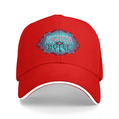 Unisex Baseball Hats Hazbines Hoteles Alastor Vox Printed Streetwear Baseball Caps