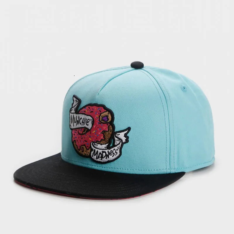 Unisex Brand Munchies In Musta Cap Summer Mesh Snapback Cap