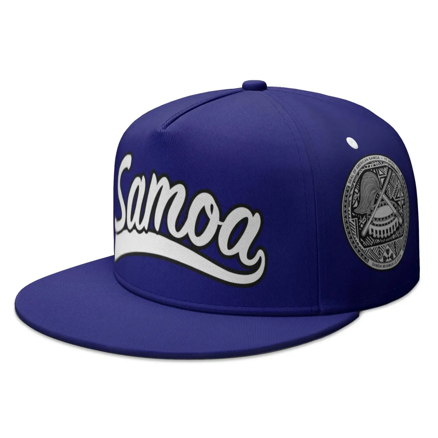 American Samoa Free Custom Made Name Number Asm Flat Brimmed Cap Snapback Cap