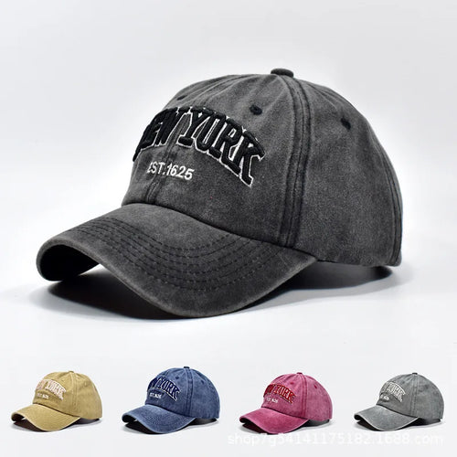New York Washed Cotton Cap For Men Women Gorras Baseball Caps