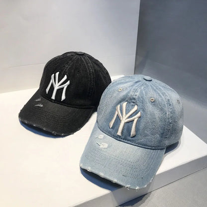 New Unisex Letter Embroidery Washed Cowboy Baseball Caps