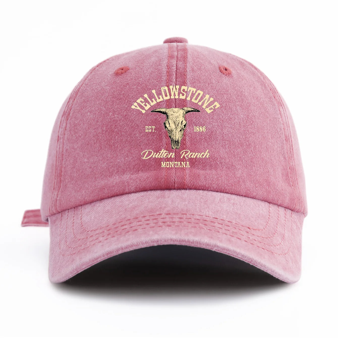 Yellowstone Print Washed Baseball Cap For Adults
