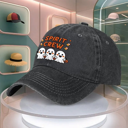 Halloween Ghost Pumpkin Print Baseball Cap
