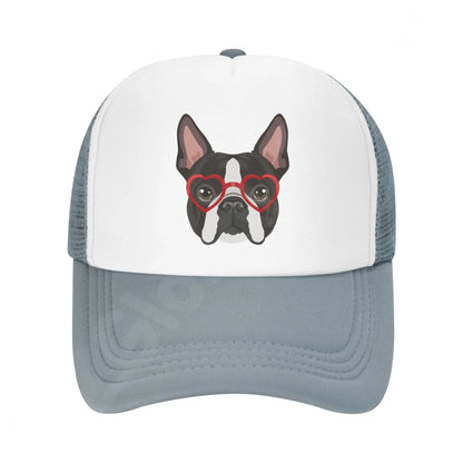 Boston Terrier Washed Baseball Cap