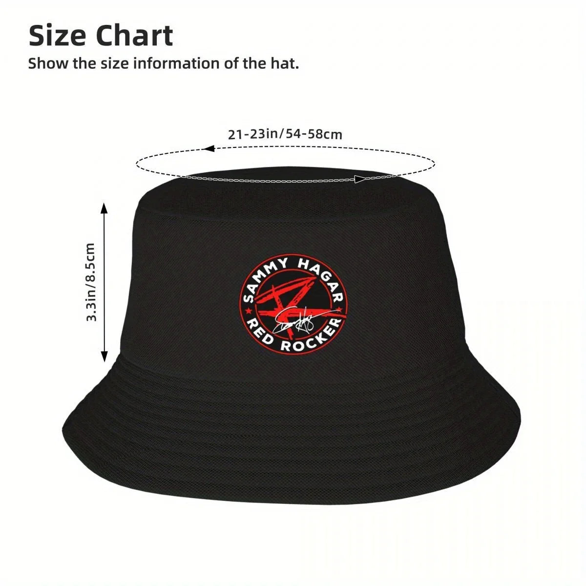 New Sammy Hagar Red Rocker Merch Bucket Hat