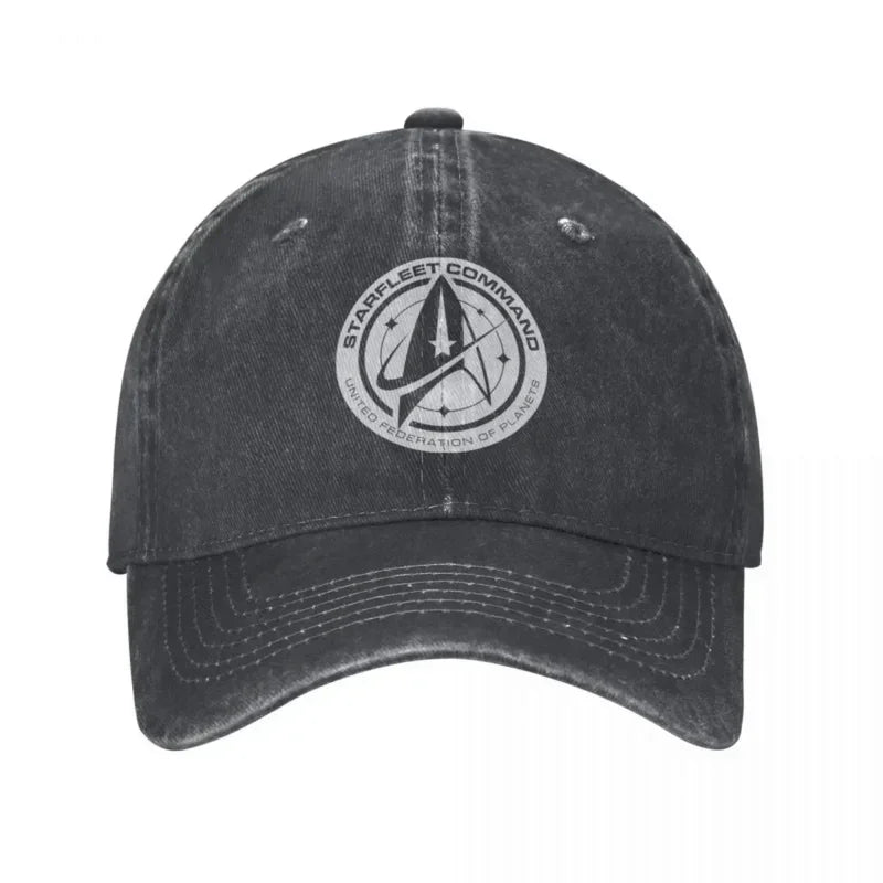 Y2K Stars Treks Baseball Caps Retro Distressed Washed