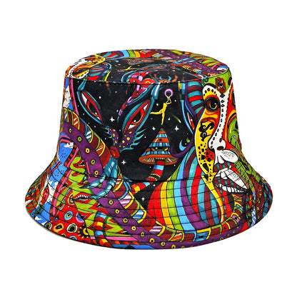 Fashion Print Bucket Hat For Women Men