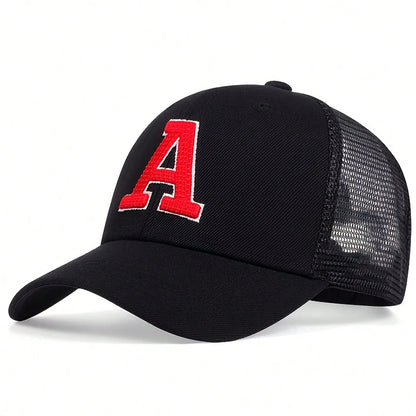 Unisex A Letter Embroidery Baseball Caps