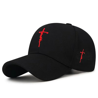 Embroidered English Cross Casual Baseball Cap