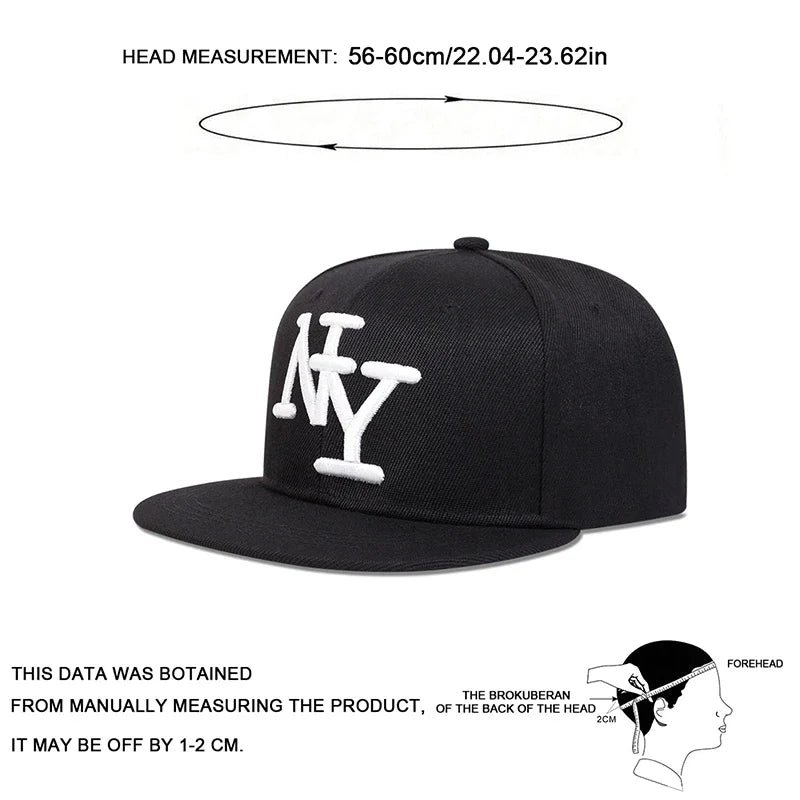 Unisex Letter Embroidery Hip-hop Hats Snapback Caps