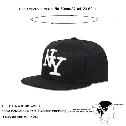 Unisex Letter Embroidery Hip-hop Hats Snapback Caps