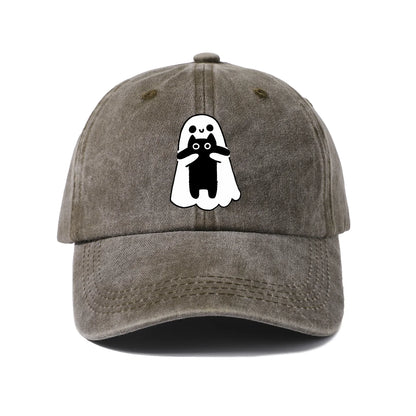Ghost In Necktie Graphic Baseball Cap