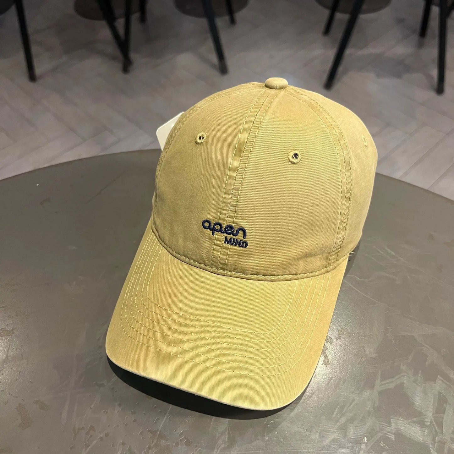 Women Embroidery Letter Baseball Cap Solid Color Cotton Peaked Hat