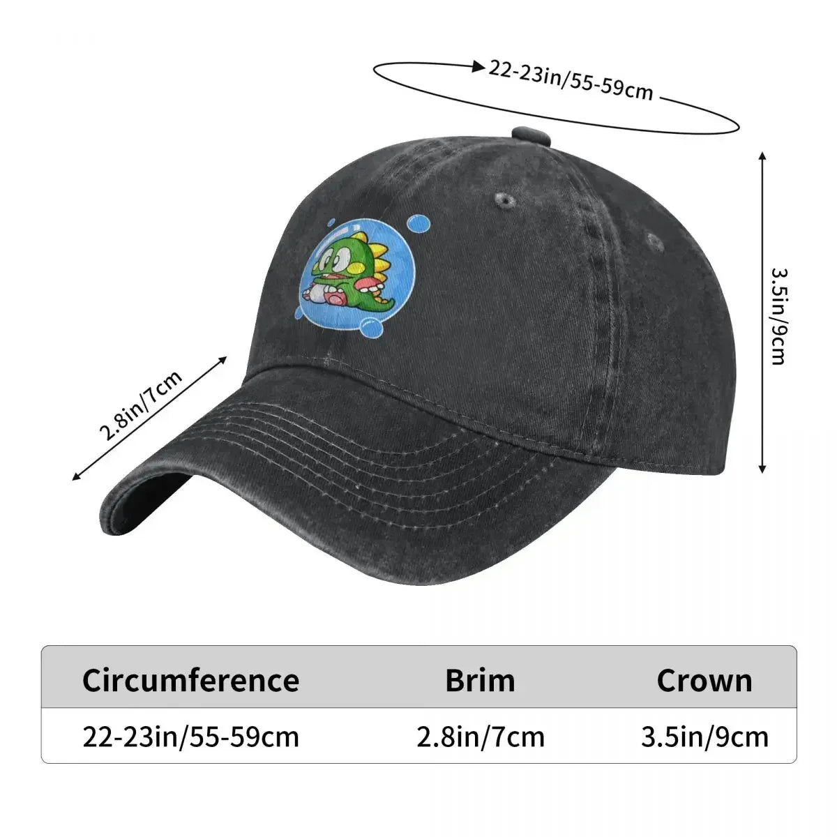 New Vintage Classic Game Bubble Bobble Baseball Cap