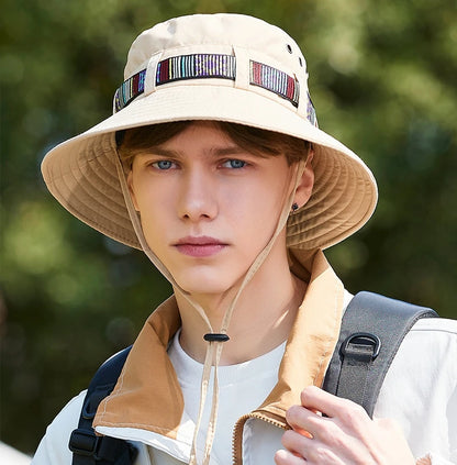 Quick-Dry Breathable Sun Hats Drawstring Bucket Hat