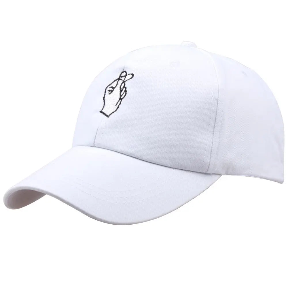 Fashion Cotton Hand Rose Love Gestures Finger Baseball Caps