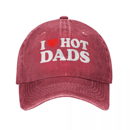 I Love Hot Dads Baseball Cap For Men Women