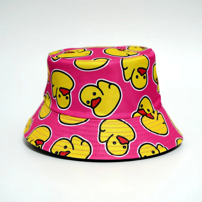 Double Sided Bucket Hat Cartoon Little Duck All Over Print