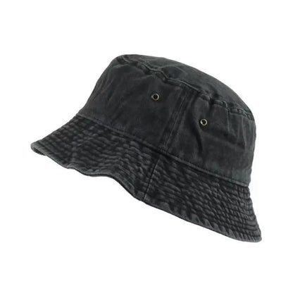 Fashion Women Men Washed Denim Solid Vintag Bucket Hats