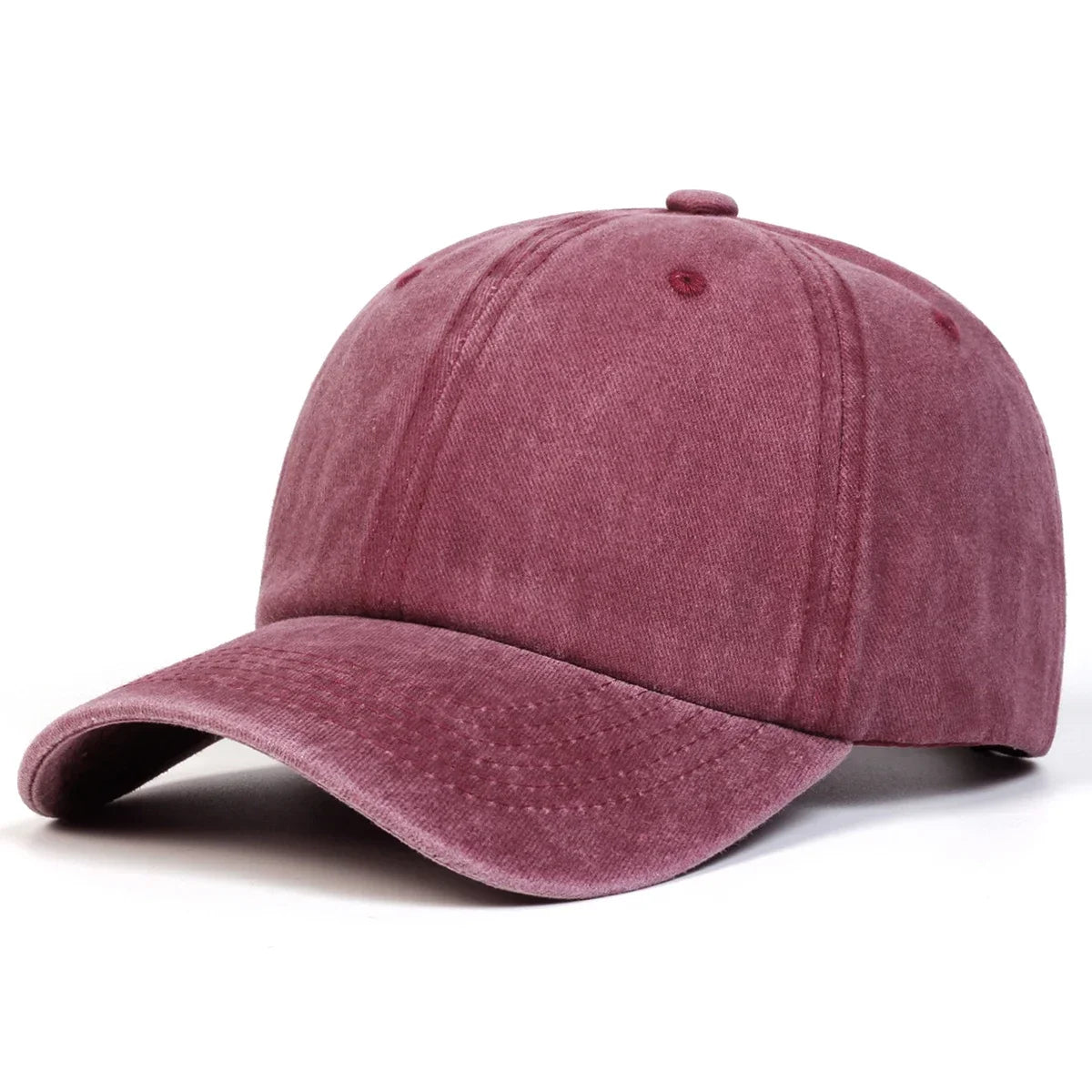 Unisex Light Washed Solid Color Baseball Caps