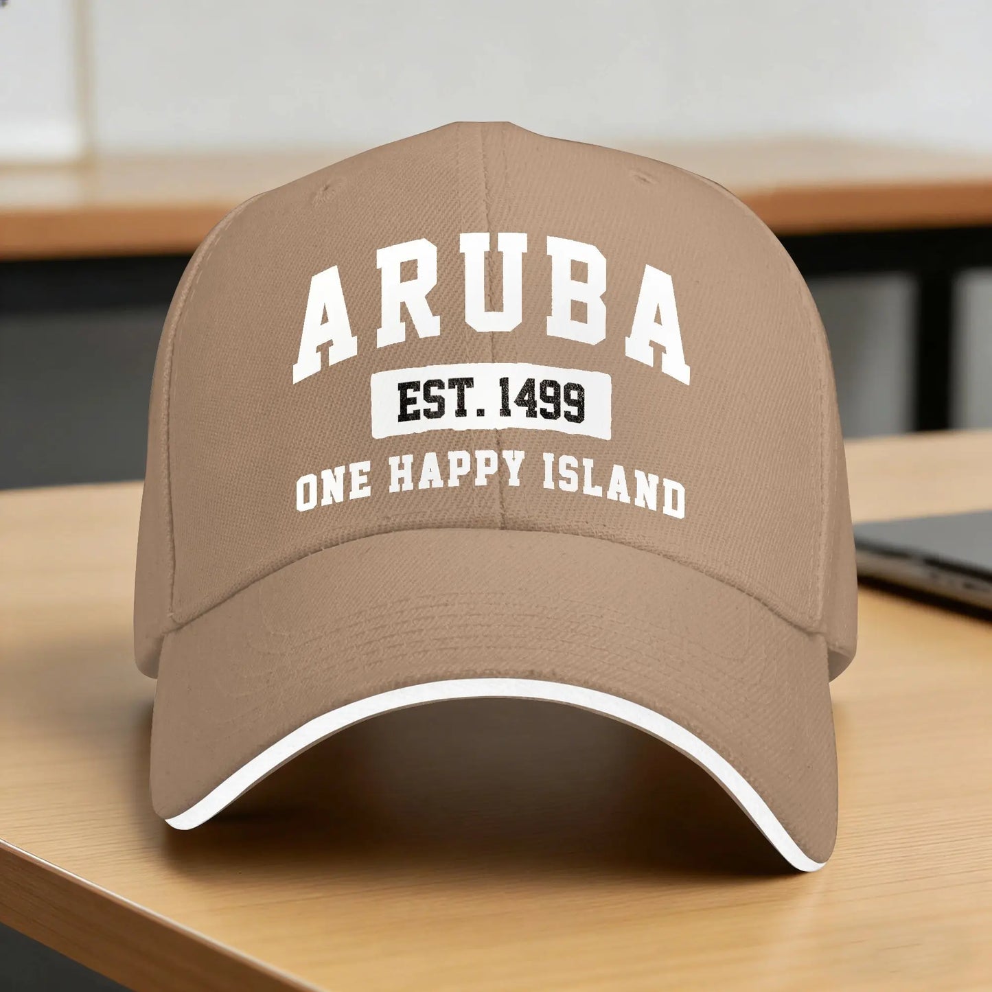 Spring Casual Baseball Cap Vintage Varsity Aruba Outdoor Gym Trucker Hat