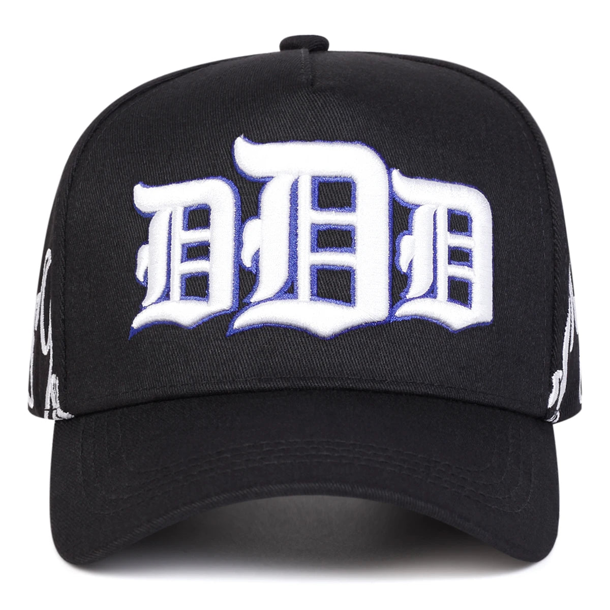 Unisex Gothic D Letter Flame Embroidery Baseball Caps Spring and Autumn Outdoor