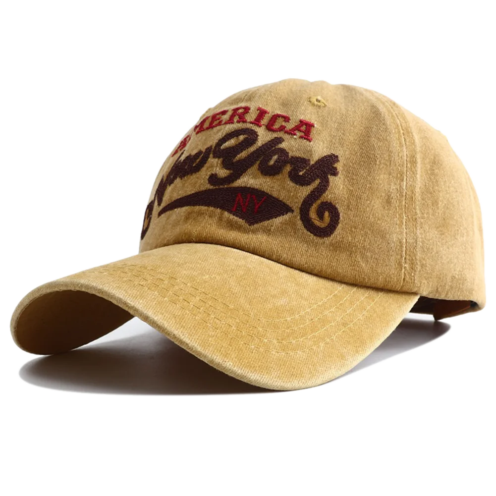 Retro Letter Embroidered Baseball Cap For Women Men