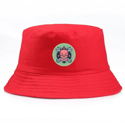 Summer Fisherman Bucket Hat, Cool Cartoon Printed Fishing Cap For Men Women