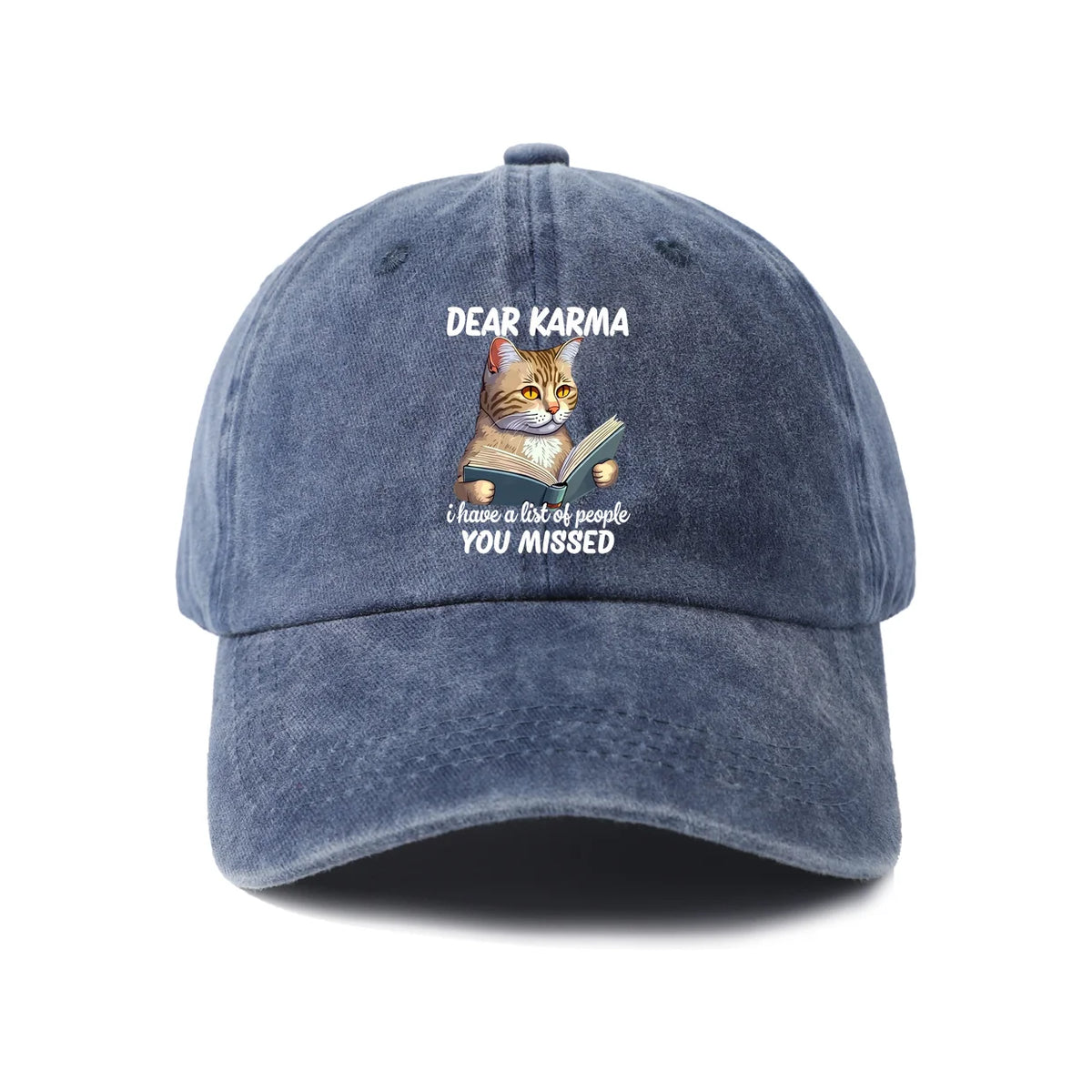 Dear Karma Cat Quote Graphic Baseball Cap