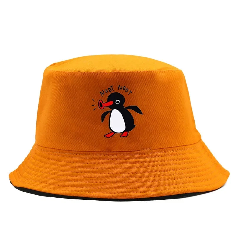 Summer Penguin Bucket Hat Reversible Bob