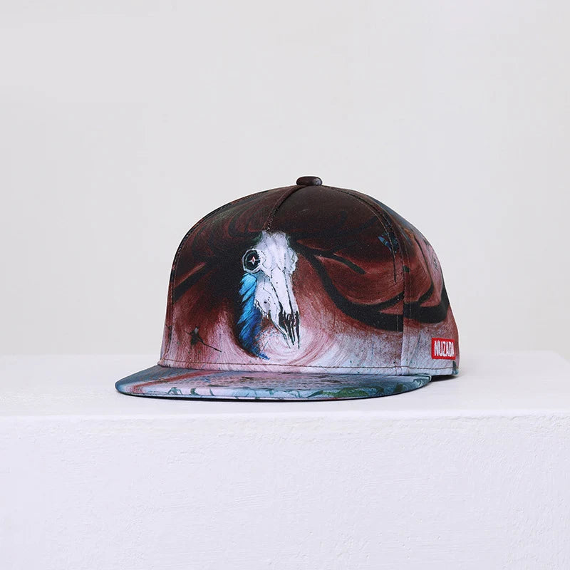 New Arrival Men Women Baseball Cap Graffiti Print Couple Snapback Hat