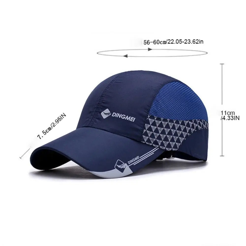 Fashion Quick Drying Sports Baseball Hat Letter Sunscreen Peaked Cap Ultra Thin Mesh Baseball Cap