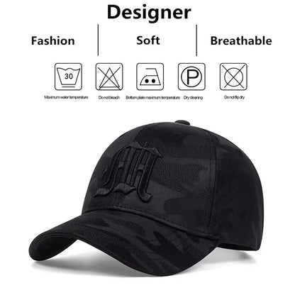 Fashion Gothic Letter M Embroidery Baseball Caps