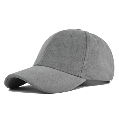 Fashion Suede Baseball Caps For Men Women Autumn Winter Solid Retro