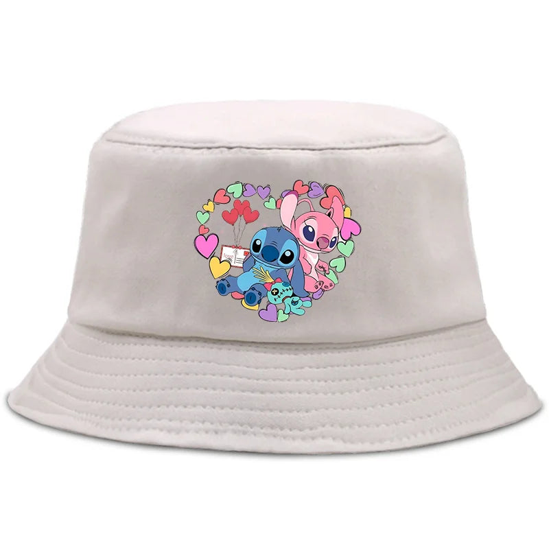Lilo Stitch Parent-child Bucket Hat Summer Panama Bucket Cap Women Men