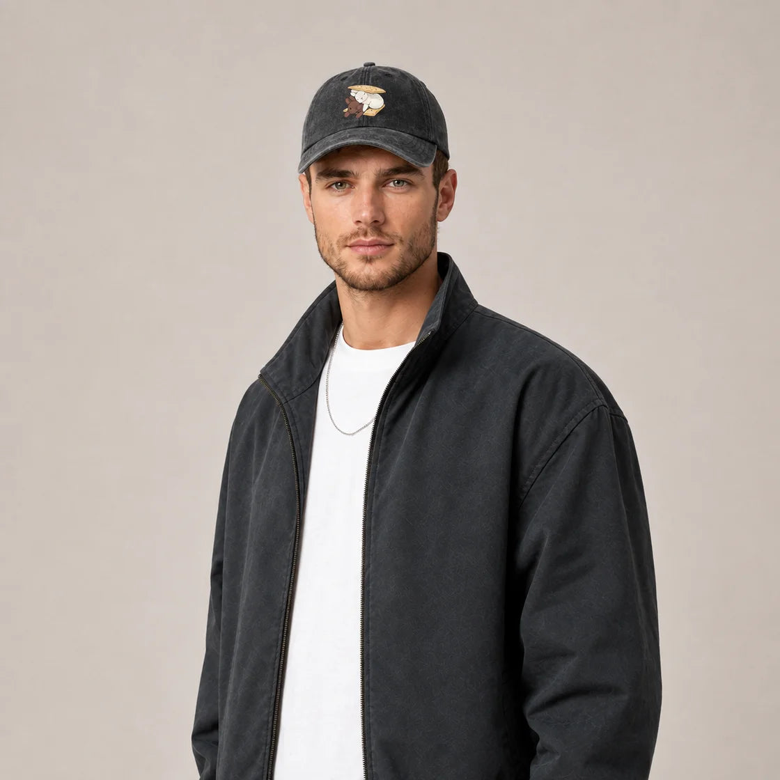 Whimsical Creature Illustration Baseball Cap