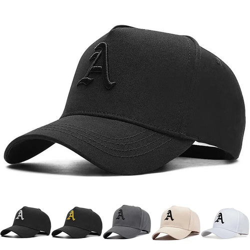 Summer Men baseball Cap Letter A Embroidery Snapback Hat